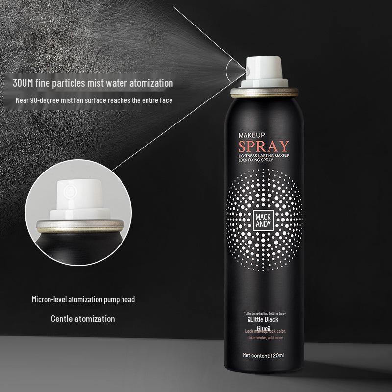 Mark Andy Matte Black Vinyl Setting Spray: Long-Lasting, Smudge-Proof, Moisturizing Makeup Primer