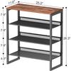 Industrial Shoe Rack - Sturdy Steel Entryway Shoe Organizer with Spacious Top - Strong Mesh Shoe Storage Shelves - Adjustable