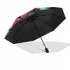 1pc Power Rangers Auto Open Umbrella, Portable Tri-Fold Design with 8-Bone Iron Frame, Outdoor, Perfect Gift for Fans, Travelers, Everyday Use, Ideal