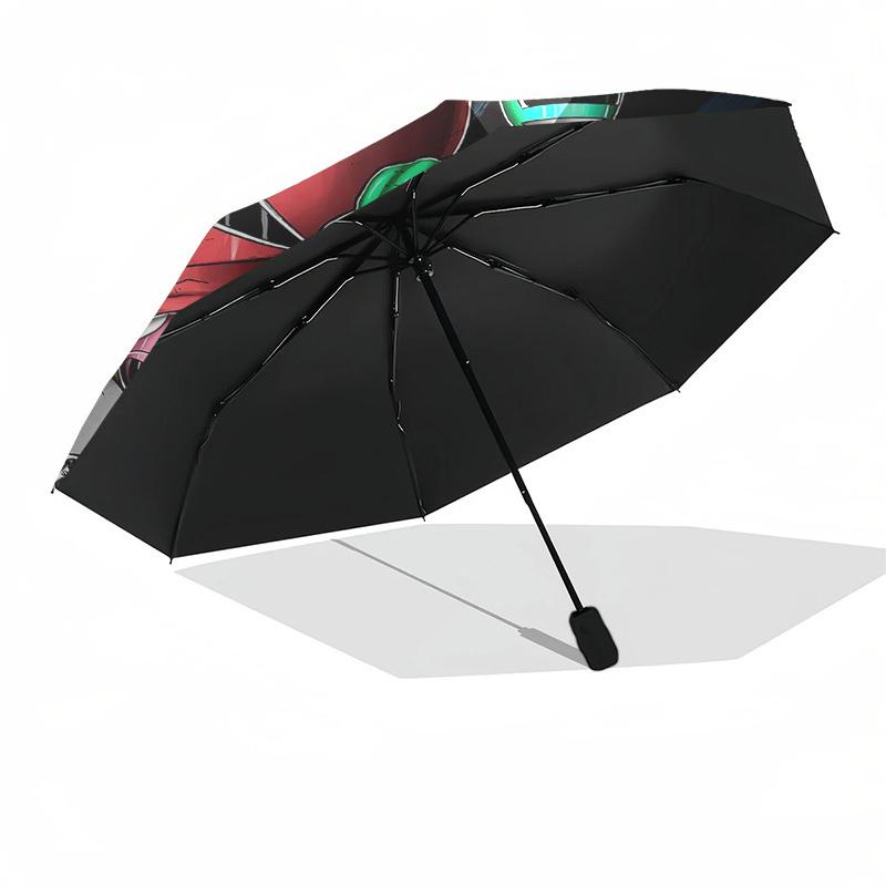 1pc Power Rangers Auto Open Umbrella, Portable Tri-Fold Design with 8-Bone Iron Frame, Outdoor, Perfect Gift for Fans, Travelers, Everyday Use, Ideal