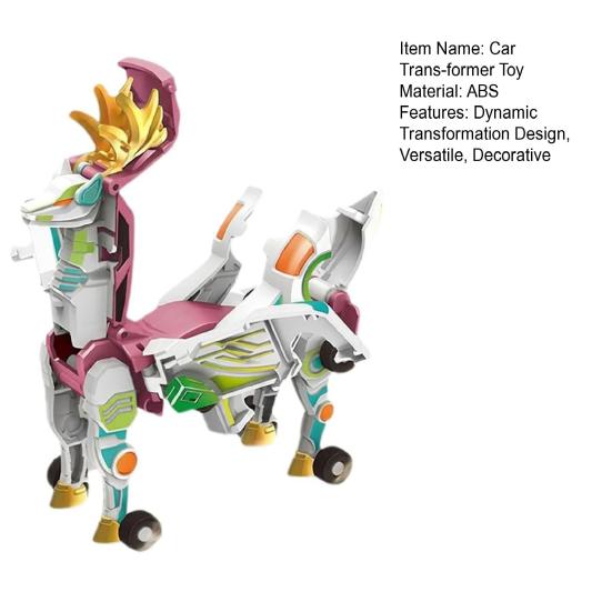 2Pcs Car Trans-former Toy Magnetic Collision Transforming Deer Shape 2-in-1 Interactive Mechanical Puzzle Toy