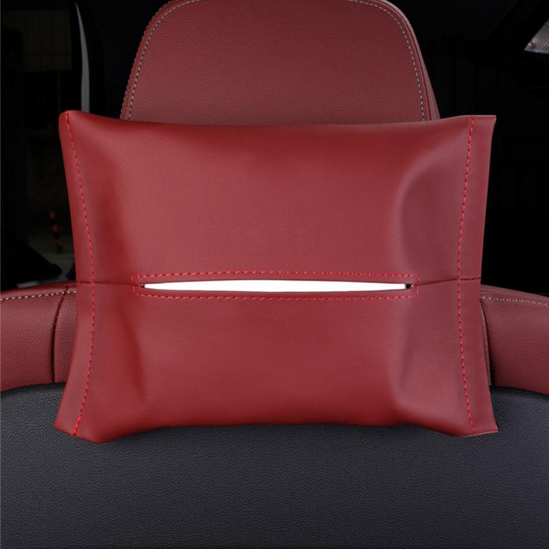 Car Mounted Tissue Box, Hanging Bag, Armrest Box, Paper Pulling Hanging Car Dining Bag, Storing Interior Decoration Items