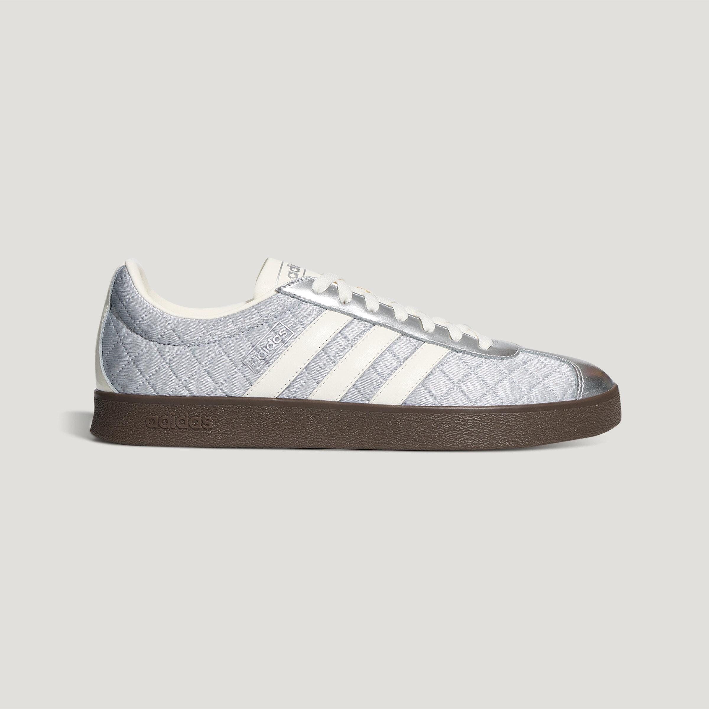 Adidas VL Court German Army Trainers Unisex Low Top Metallic Silver/Ja 35.5