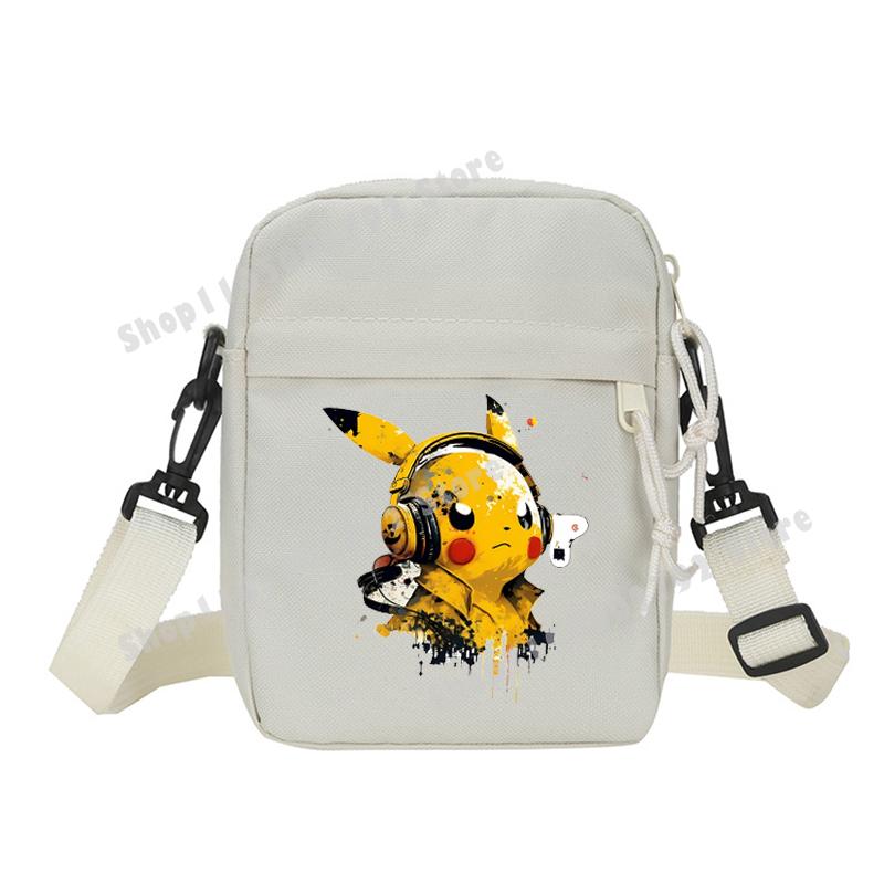 Pokemons Pikachu Shoulder Bag Small Crossbody Satchel Anime Gengar Casual Messenger Sling Bag Men Sports Pouch Boy Birthday Gift