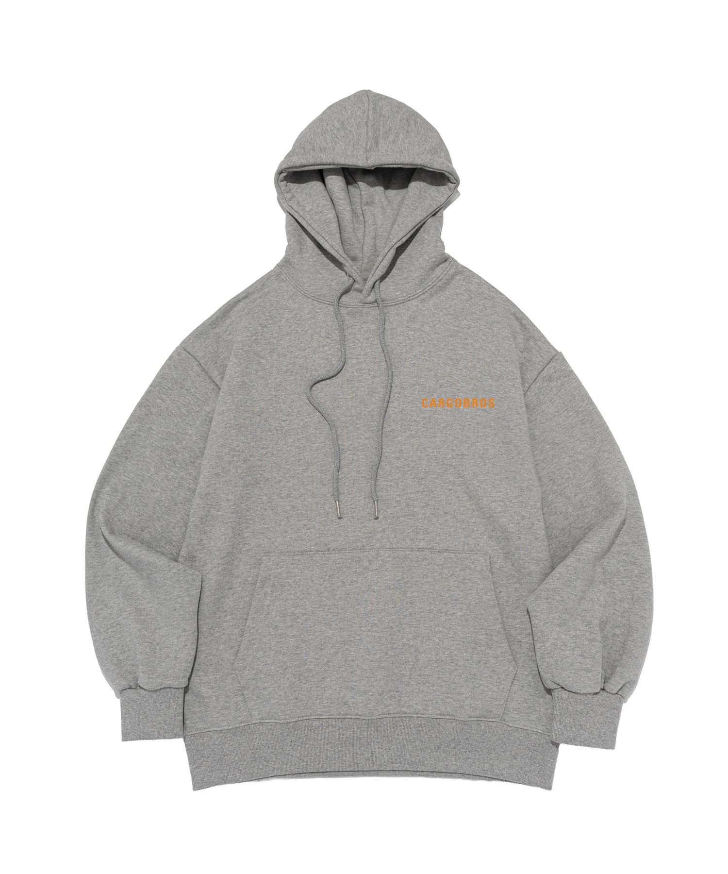 Cargo Bros Essential Logo Oversized Hoodie (Gray/Orange) S