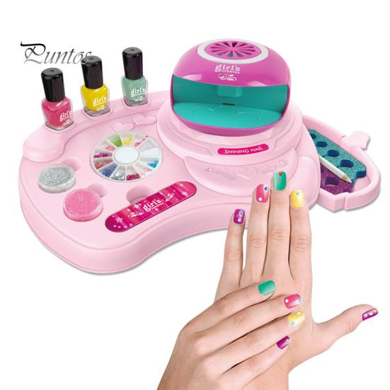 გოგონების ფრჩხილის ლაქის ნაკრები საბავშვო სათამაშო 3-ში 1 ფრჩხილის საშრობი კალამი პოლონური ბრჭყვიალა შარმ ნაკრები უსაფრთხო ბუნებრივი საშრობი შესანახი მაგიდა 10-12 მანიკური ფრჩხილების ნაკრები