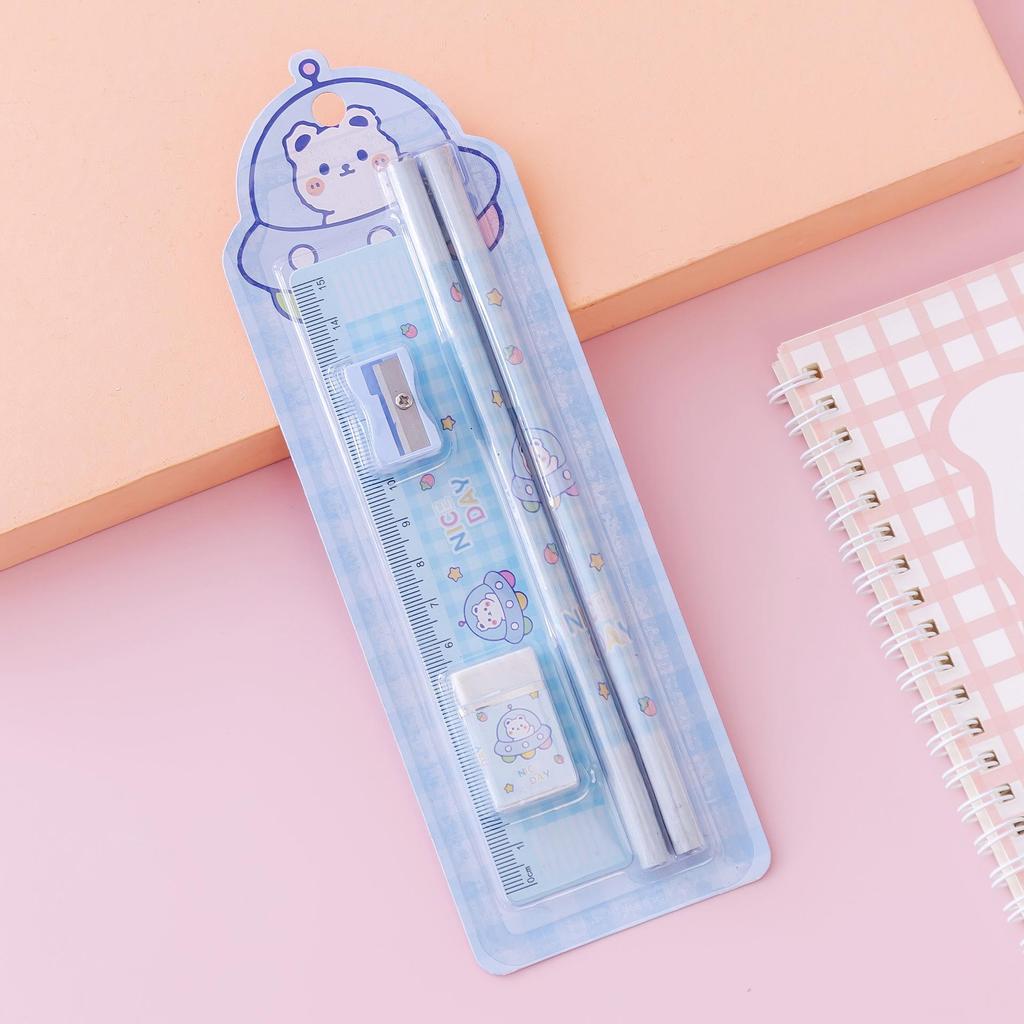 5-Piece Cartoon Stationery Set for Kids: Cute Pencil Set, Perfect for Kindergarten Prizes and June 1st Festival Gifts