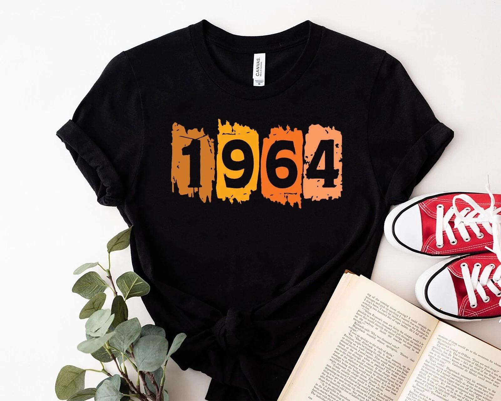 Personalized month 50th Birthday TShirt for Mens & t-shirt for women,poster 1964 2XL