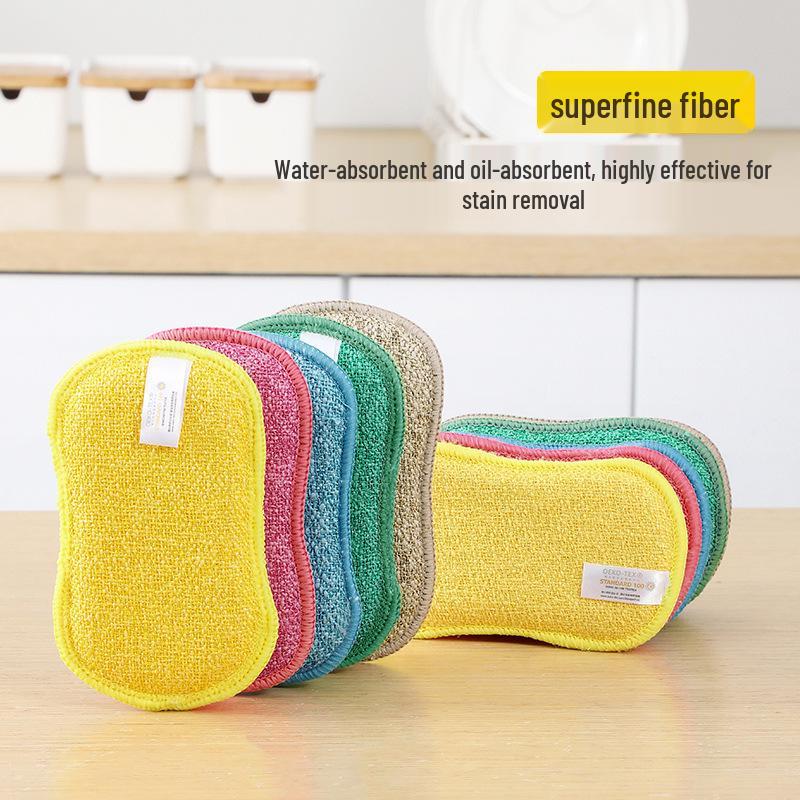 Microfiber Dishwashing Sponge & Pot Scrubber with Magic Eraser