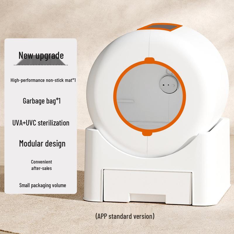 Smart Automated Cat Litter Box: Fully Enclosed, Electric, Deodorizing, Anti-Splash, Self-Cleaning.