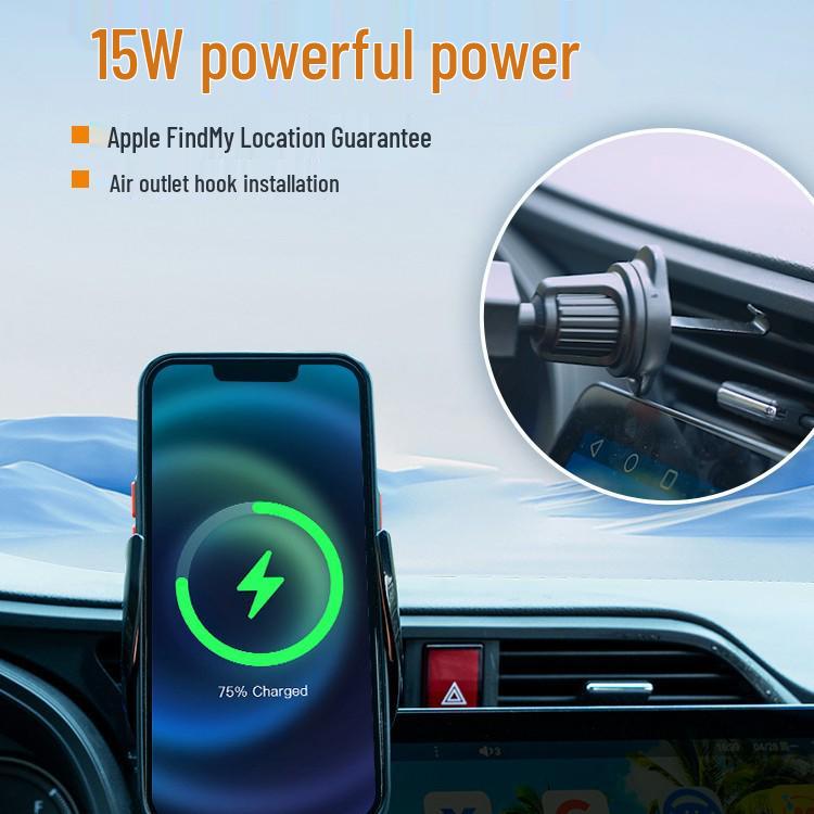15W Car Wireless Charger & Phone Holder with Positioning and Rotatable Air Vent Navigation