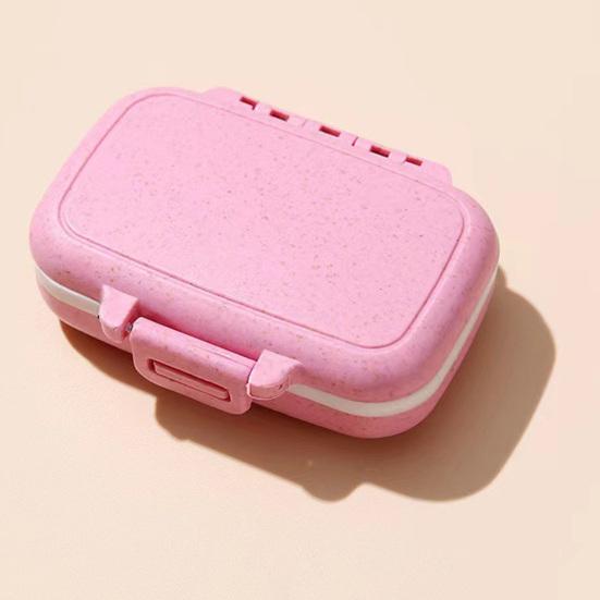 Portable Pill Organizer Three-compartment Organizer, Moisture-proof Buckle Seal Case, Moisture Proof Tablet Storage Compact Plastic Container