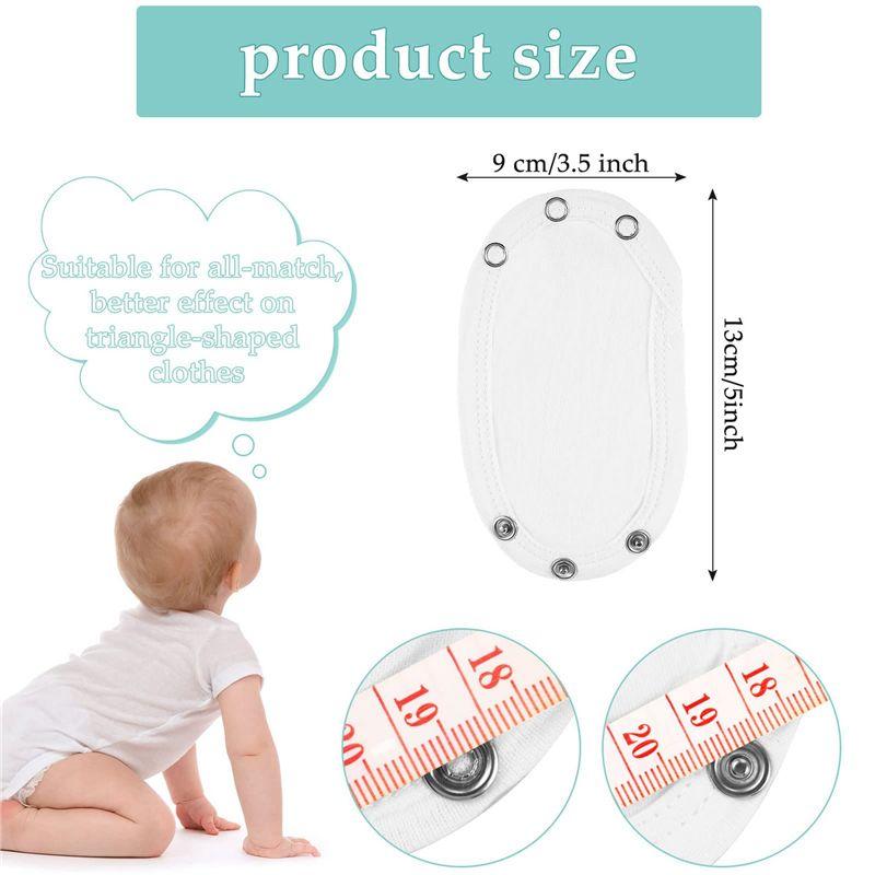 A71Z 10 szt. Unisex Romper dla niemowląt Dzieci Partner Super Praktyczny Body Kombinezon Romper na pieluchy Wydłużacz Folia Wydłużająca(Biały)