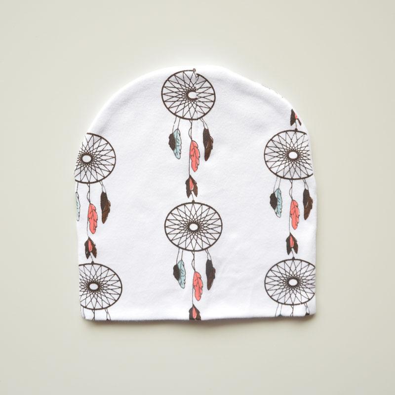 Newborn Baby Cotton Printed Beanie Hat for Infants & Young Children-Warm Unisex