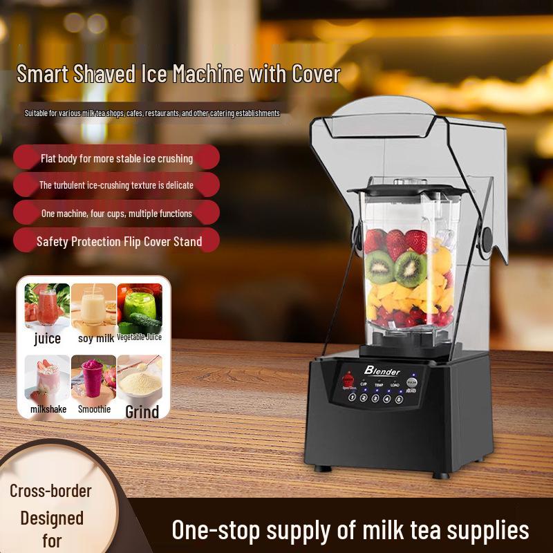 

Silent Smart Blender: Fully Automatic Ice Crusher & Food Processor for Milk Tea Shops 2L серый