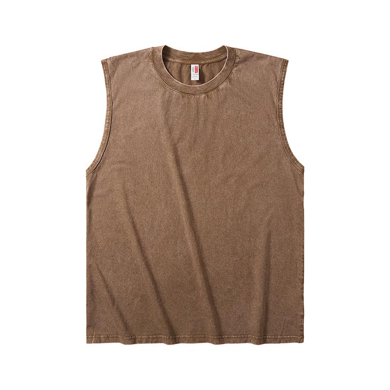 Urban Men's Distressed Washed Streetwear Sleeveless Vest