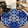1pc Flower of Life Pattern Chair Carpet for Office Non Slip, Machine Washable Rug for Office, Room Holiday Decor for Christmas, Birthday Polyester