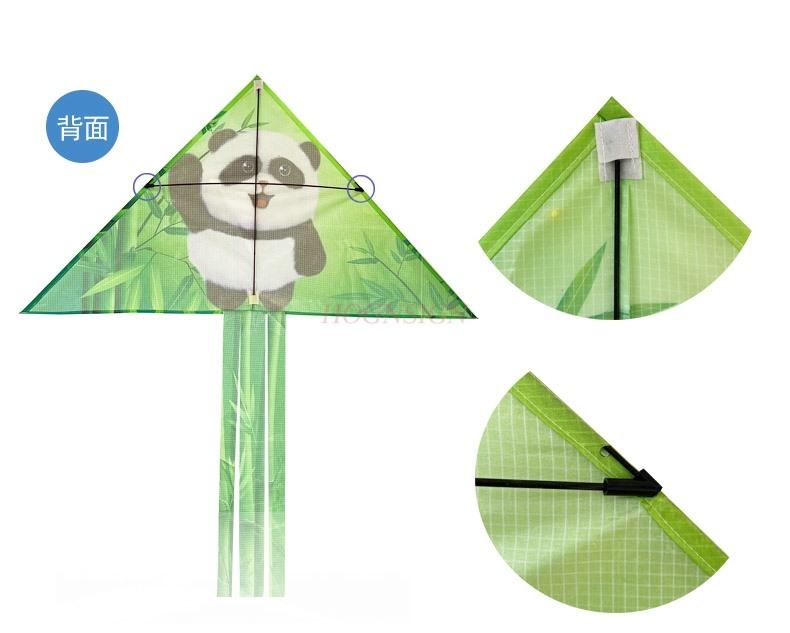 New Bamboo Forest Panda Kite Children'S Small And Medium Sized Children'S Kite Triangle Long Tail Outdoor Sports