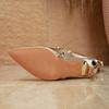 Fashion Eilyken Fashion Belt Buckle Rivet Pointed Toe Women Knee-High Boots Thin High Heels Stripper Prom Shoes Zapatos De Mujer