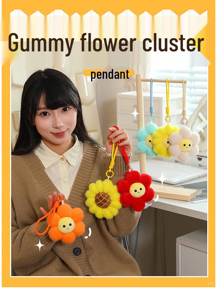 New Cute Gummy Flower Sunflower Pendant - Sweet Portable Style Women's Bag Charm