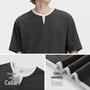 Semir Men's Waffle Knit Color Block Faux Layer Short Sleeve T-Shirt