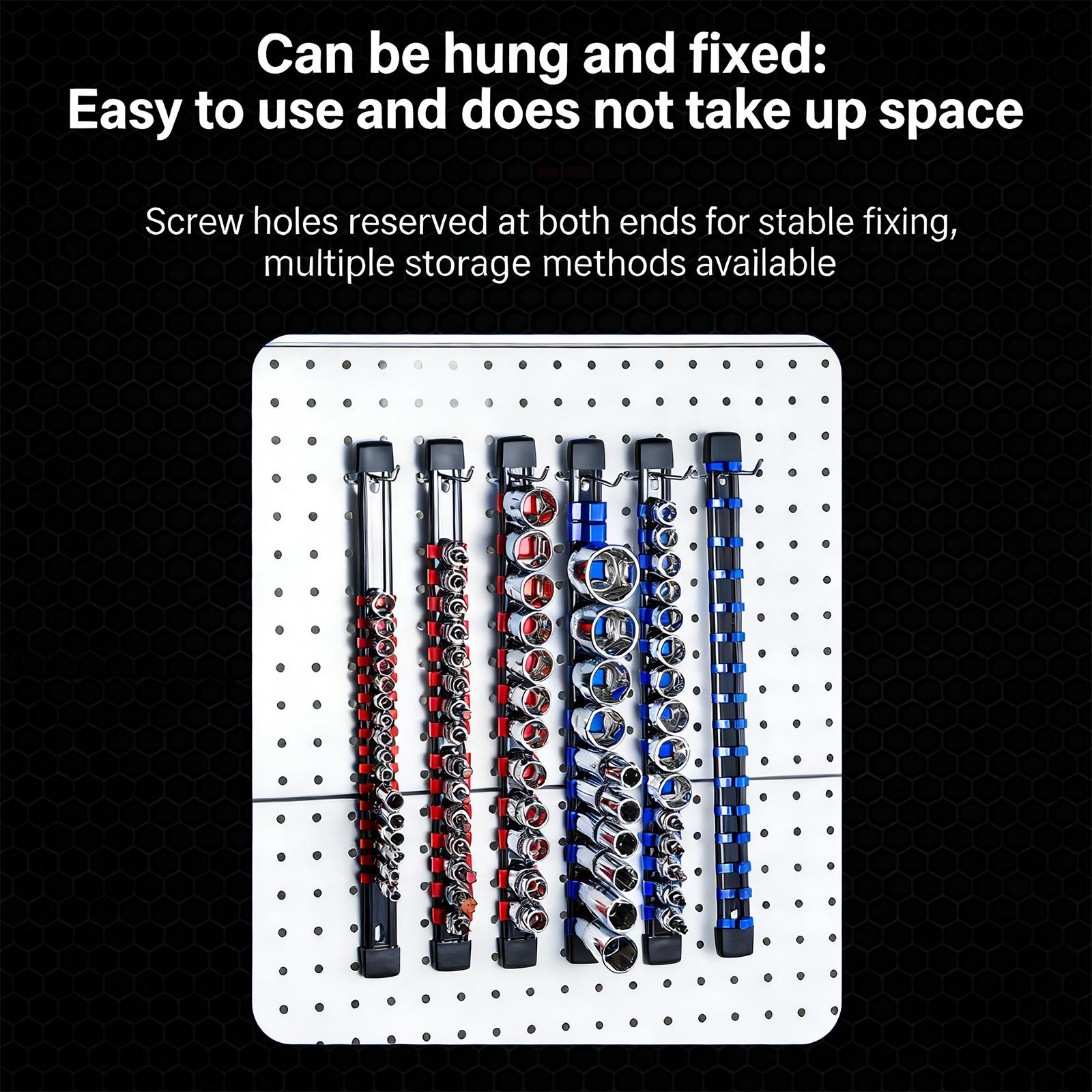 Pack of 13 High Strength Socket Set with Holder for Tool Management and Comprehensive Size Coverage in Repairing Use