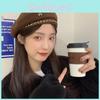 Retro Stylish Beret For Women Sweet Look With Embroidered Detail Chain
