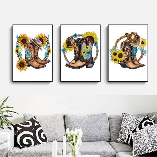 

5D алмазная живопись обувь узор потрясающий Diy Art снятие стресса навыки рук улучшить комплект алмазной живописи