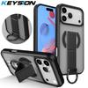 KEYSION Magnetic Phone Case for iPhone 13 14 15 Pro Max 14 15 Plus Translucent Matte Upright Kickstand Shockproof Back Cover