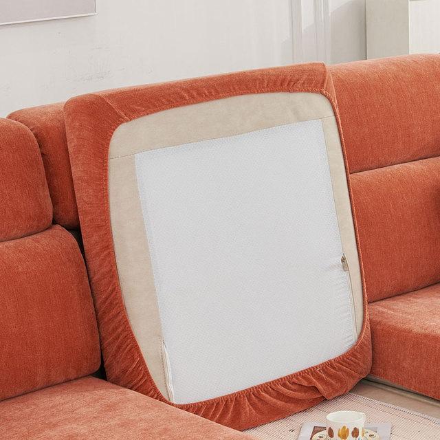 Eifloy High Stretch Seat Cushion Cover Individual Cushion 2 3 4 Seats Couch Slipcover Chenille Furniture Protector For Cats Kids