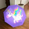 1 Stück Einhorn, Regenbogen Automatischer Öffnungs-/Schließschirm, Faltbarer Kompakter Schirm mit Leichtem Design für Damen/Herren yy251028163
