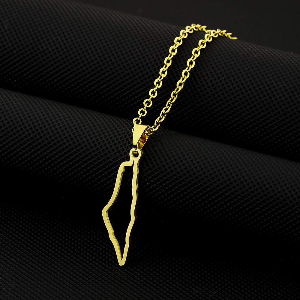 Stainless Steel Hollow Israeli Pendant Necklace for Men & Women - Fashion Jewelry