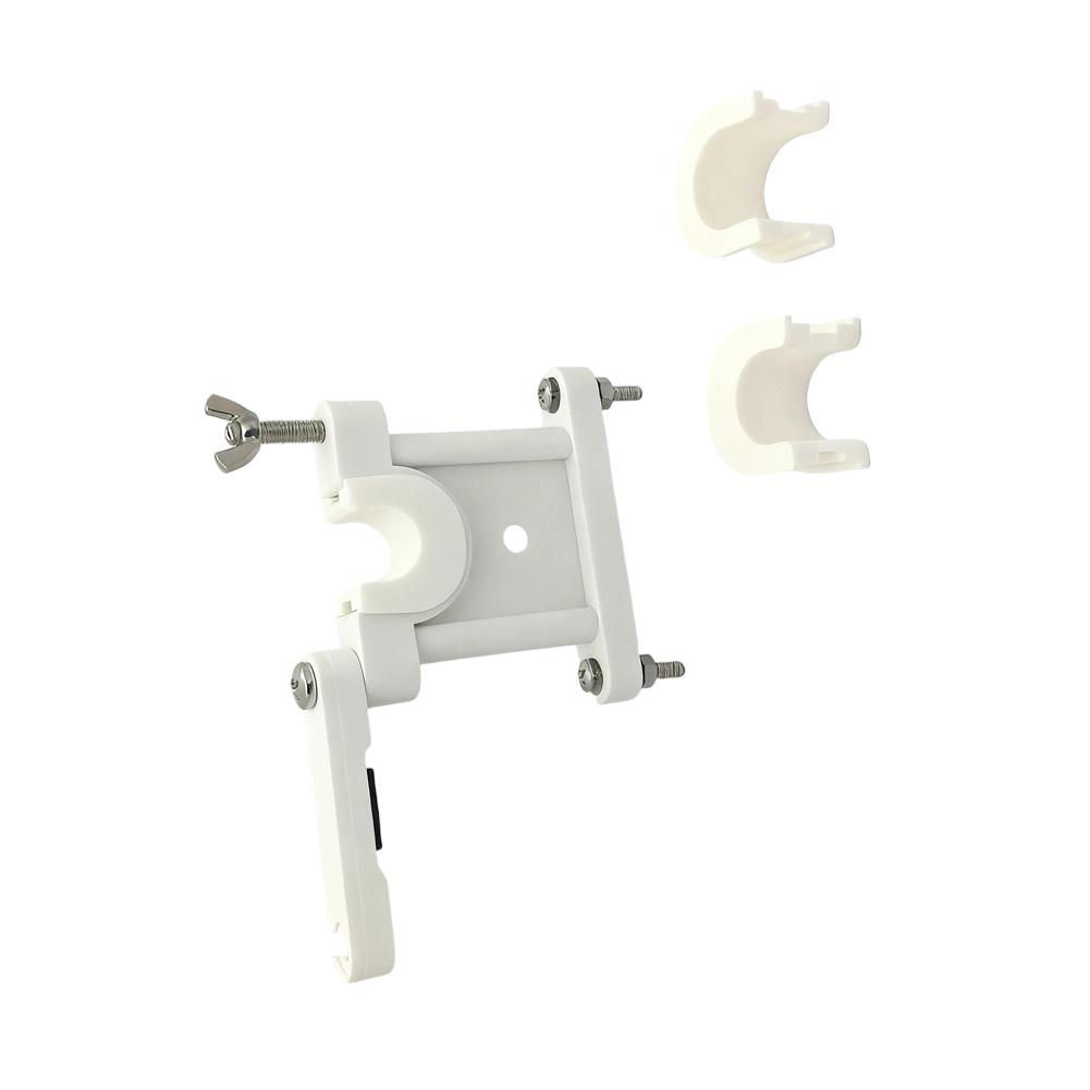 Marine Hardware Antenna Base Nylon Adjustable Bracket for Antenna Poles with Cable Clip for Yacht and Boat Installations
