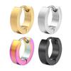 Unisex Stainless Steel Flat Ear Cuffs: Minimalist & Trendy Black Punk Style Earrings