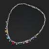 New Jewelry Necklace Light Luxury Inlaid With Geometric Colored Zircon Collarbone Chain Dopamine High-end Niche Women