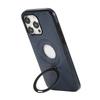For iPhone 15 Pro Case Magnetic Kickstand PU Leather Coated PC+TPU Phone Cover