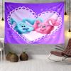 Cartoon Blue Dog Tapestry, Unique Design Tapestry, Wall Decor for Bedroom,Livingroom, Playroom,Heartwarming Fan Holiday Gifts