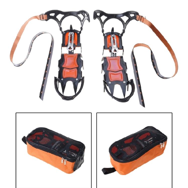 12 Zähne Eis Schnee Spikes Grip für Stiefel und Schuh, Antirutsch Eis Schuh Steigeisen mit Spikes für Winter Outdoor Skifahren