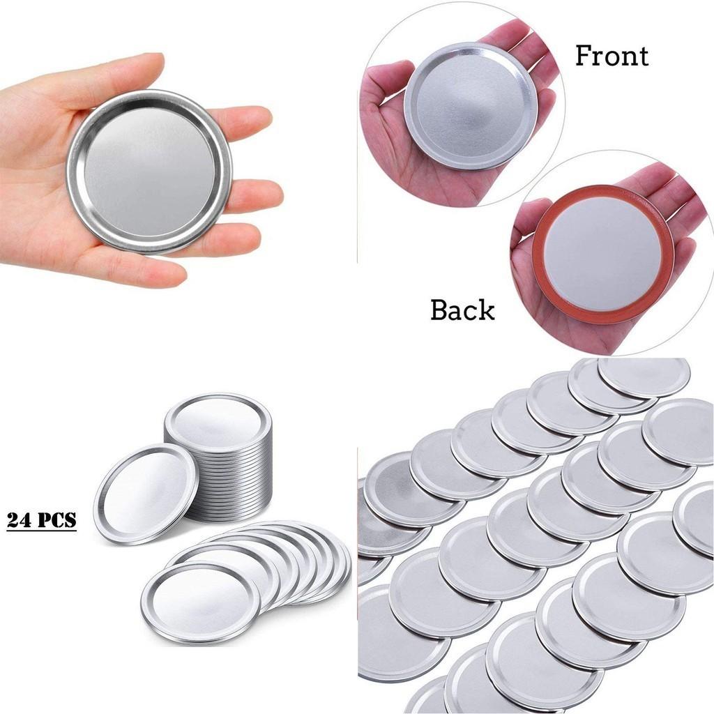 24 Pcs Superior Quality Regular Mouth Ball Jar Lids For Safe Food Storage Solutions