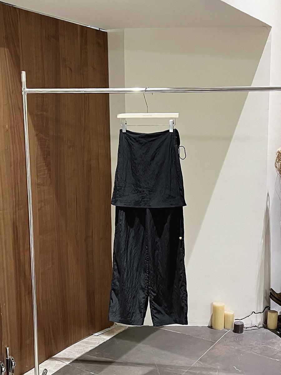 

First Strike Early Spring Wide-Leg Patchwork Lace-Up Pants for Women