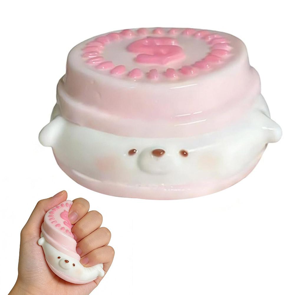 Kawaii Cheese Bread Squishy Toy Blueberry Strawberry Slow Rising Squeeze Fidget Toys Stress Relief For Kids Adults Sensory Gift
