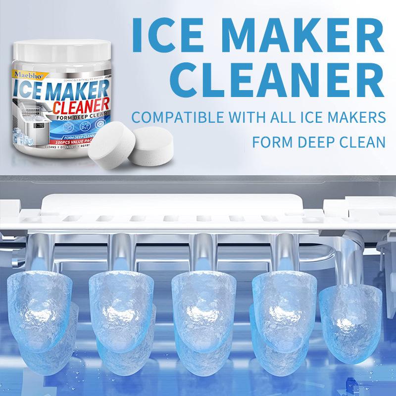 100 Tablets Ice Machine Cleaner Cleaning Tablets For Descaling Deodorizing Prolonging Ice Maker Lifespan,Coffee Machine Cleaning