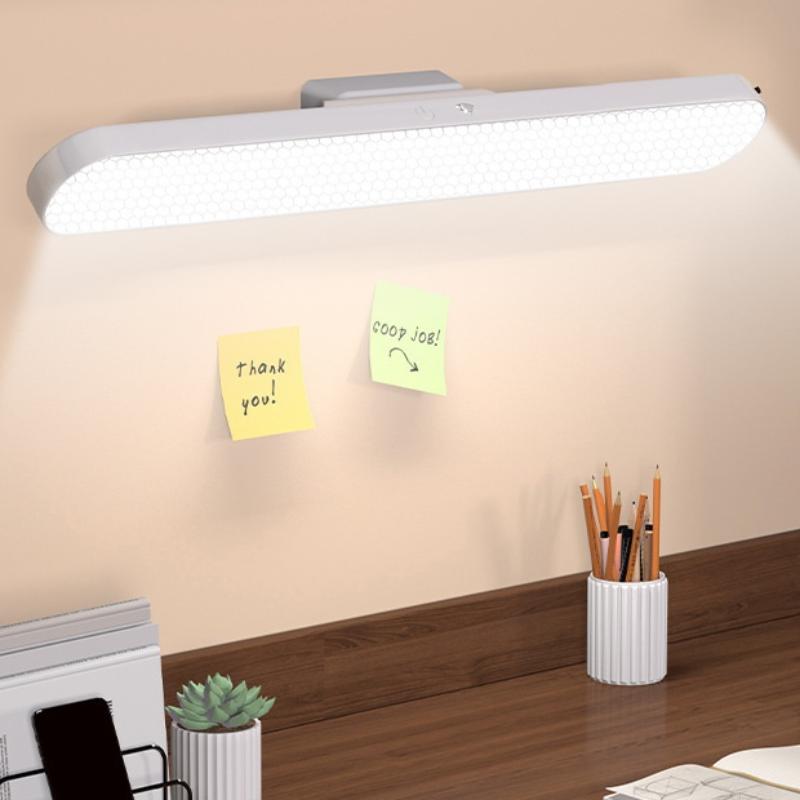 Dálkově ovládaná LED stolní lampa Magnetické závěsné noční světlo USB dobíjecí stolní lampa 3 barvy Světlo na čtení do skříně, skříňky, šatní skříně