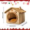 Pet Bed For Cats And Dogs - Cozy Indoor Pet Shelter With Soft Cushion, Stylish Design, Durable And Easy To Clean Winter