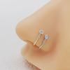 1Pcs Female Personalized Non-pierced U-shaped Nose Clip with Simple and Elegant Crystal Round Nose Stud