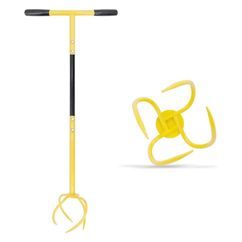 Tiller For Gardening Hoe Garden Tool T-Handle Gardening Hand Tools Rotary Cultivator Garden Tool Ergonomic Manual Tiller For