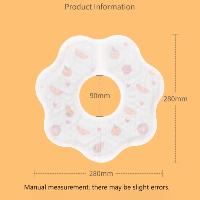Disposable Bibs for Baby 360° Rotate Soft Baby Saliva Towel Waterproof & Oil-proof Travel Paper Bibs for Infants Boys Girls
