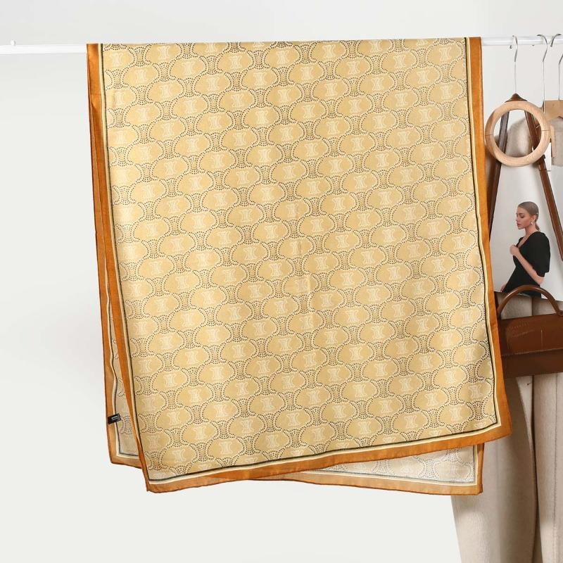 

Новый модный шелковый шарф от известных брендов, тонкий шарф с ощущением хлопка и льна, женская осенне-зимняя универсальная длинная пряжа, шаль двойного назначения 180x85CM