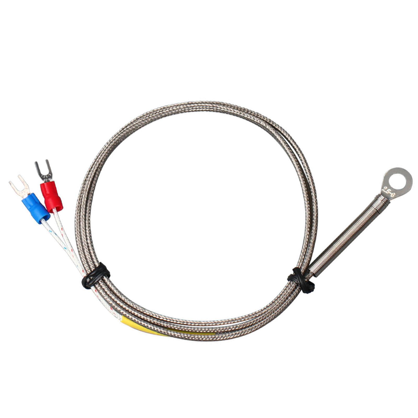 

Fast Response High Temperature Probe K Type Thermocouple Temperature Sensors 4mm Hole Metal Wire 0-600°C Sensors Probe 1 meter