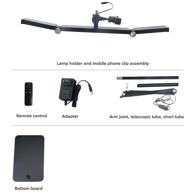 26 Inch Floor Standing Telescopic Foldable Beauty Lamp Adjustable Color Temperature Beauty Fill Light